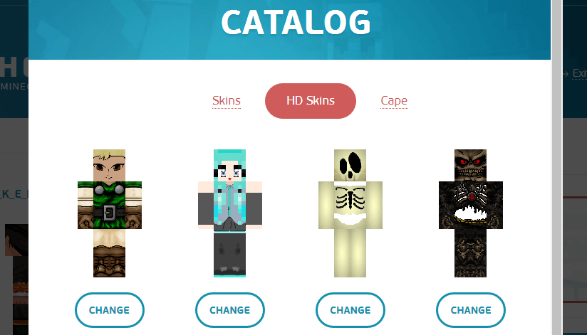 Catalog HD skins TLauncher